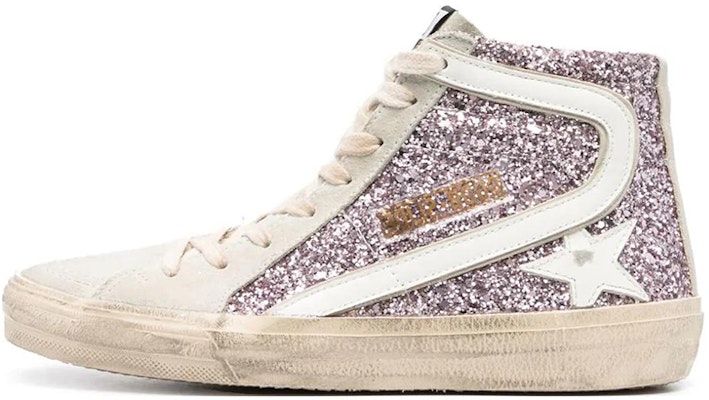 (Women) Golden Goose Slide 'Glitter Zip Purple White' GWF00115.F004526.82284 Buy (Women) Golden Goose Slide 'Glitter Zip Purple White' GWF00115.F004526.82284