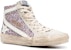 (W) Golden Goose Slide 'Zip Kilatan Ungu Putih' GWF00115.F004526.82284