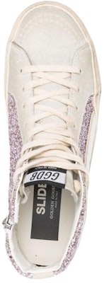 (Women) Golden Goose Slide 'Glitter Zip Purple White' GWF00115.F004526.82284 Shop (Women) Golden Goose Slide 'Glitter Zip Purple White' GWF00115.F004526.82284