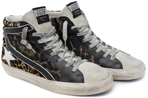 Order (W) Golden Goose Slide ''Leopard Schwarz Schwanz'' G36WS595.A72