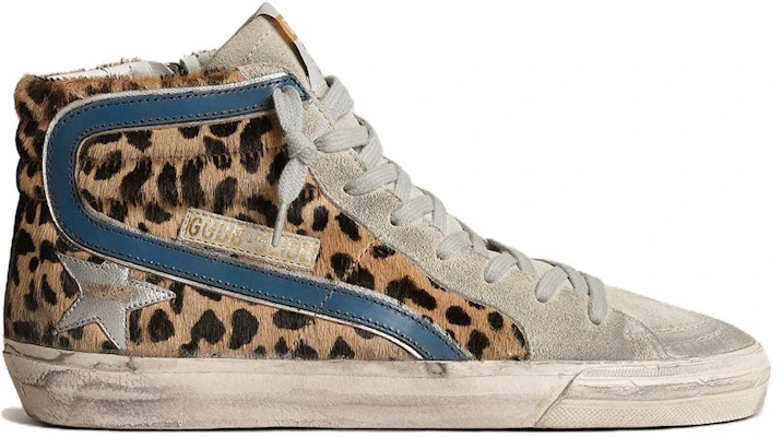 (W) Golden Goose Slide 'Leopard Print High-Top' Kasut Tinggi Lelaki Perempuan. GWF00115.F003484.81835 Order (W) Golden Goose Slide 'Leopard Print High-Top' Kasut Tinggi Lelaki Perempuan. GWF00115.F003484.81835