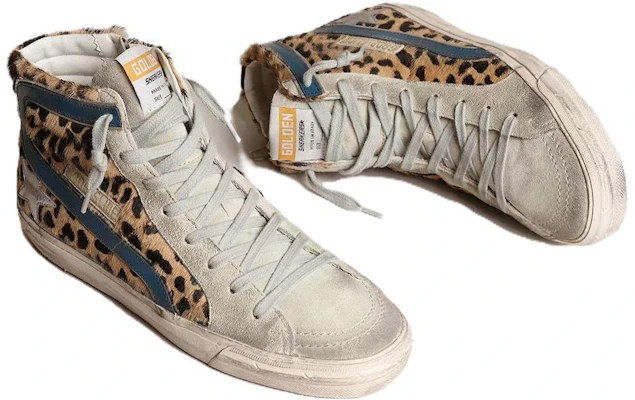 (W) Golden Goose Slide 'Leopard Print High-Top' Kasut Tinggi Lelaki Perempuan. GWF00115.F003484.81835 Lookbook (W) Golden Goose Slide 'Leopard Print High-Top' Kasut Tinggi Lelaki Perempuan. GWF00115.F003484.81835