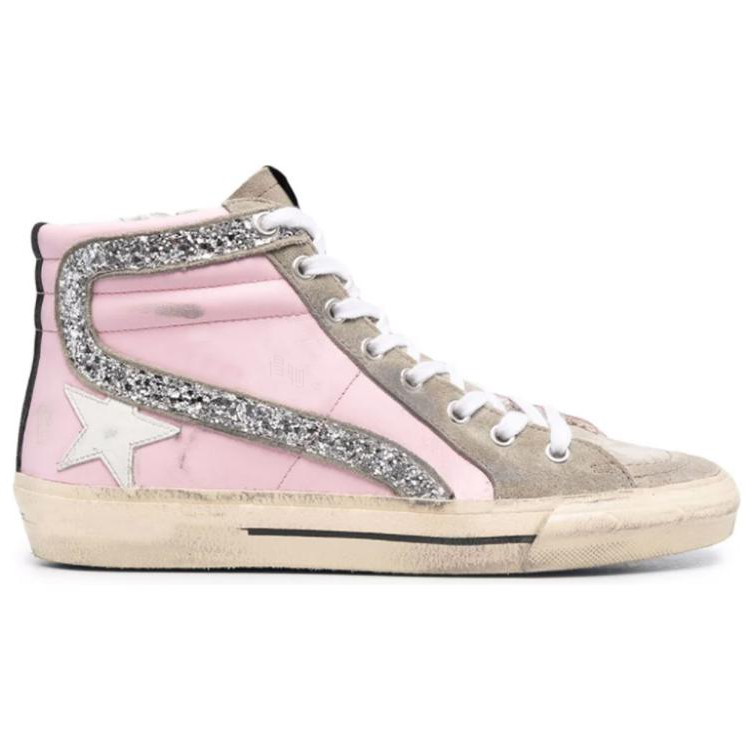 Order (W) Golden Goose Slide 'Pink High-Top' Sepatu Tinggi Wanita GWF00115.F002453.81491