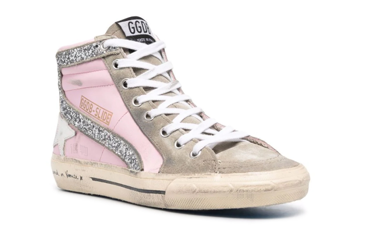 Lookbook (W) Golden Goose Slide 'Pink High-Top' Sepatu Tinggi Wanita GWF00115.F002453.81491