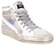 Order (W) Golden Goose Slide 'Kulit Perak Tinggi-Atas' GWF00116.F001884.65147
