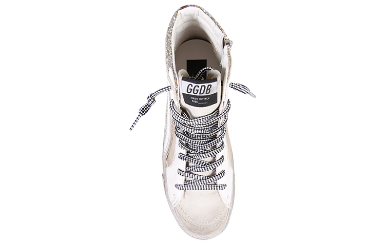 (W) Golden Goose Slide 'Silver Leather High-Top' 圖 3