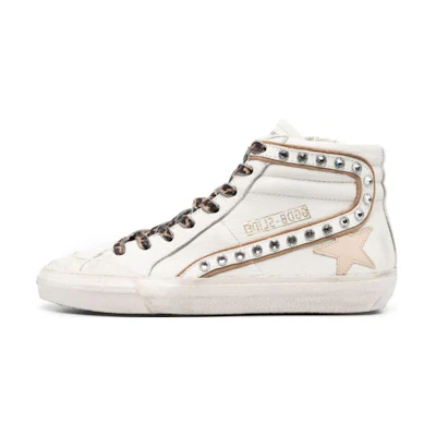 (W) Golden Goose Slide 'White Blue'