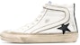 (W) Golden Goose Slide 'Fesyen Tinggi Putih' Kasut Tinggi GWF00369.F003259.11198