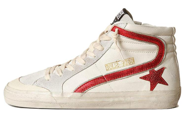 (Women) Golden Goose Slide 'White Red Fashion High-Top' GWF00211.F003411.10350