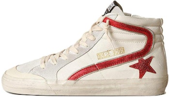 (Women) Golden Goose Slide 'White Red Fashion High-Top' GWF00211.F003411.10350 (Women) Golden Goose Slide 'White Red Fashion High-Top' GWF00211.F003411.10350