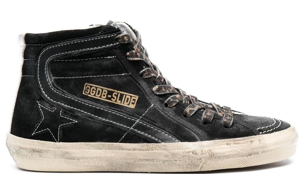 Order (W) Golden Goose Slide High-Top 'Black Essentials' - Hitam Asas Мужак Tinggi GWF00115.F004146.90179