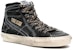 (W) Golden Goose Slide High-Top 'Black Essentials' - Hitam Asas Мужак Tinggi GWF00115.F004146.90179