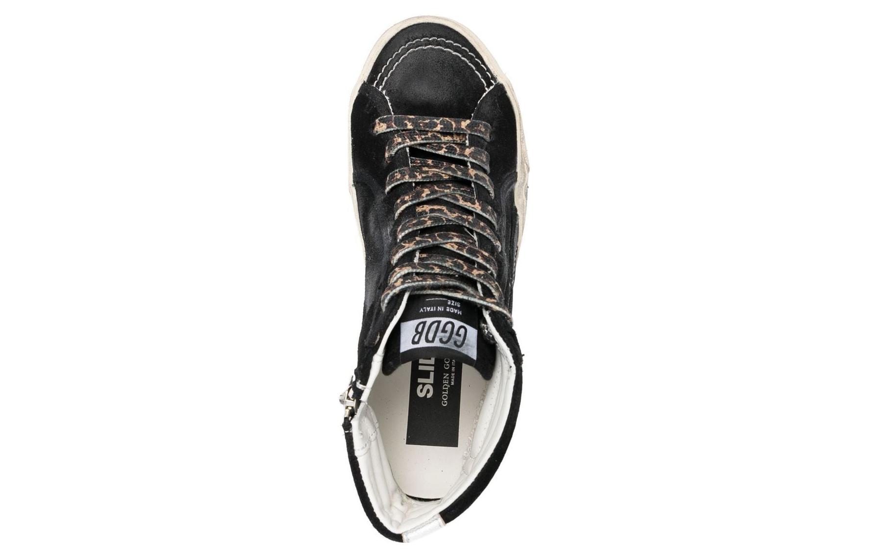 Purchase (W) Golden Goose Slide High-Top 'Black Essentials' - Hitam Asas Мужак Tinggi GWF00115.F004146.90179