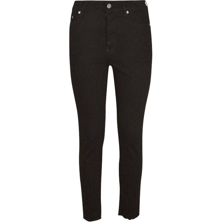 (Women) Golden Goose SS22 Black Skinny Jeans with Solid Star Studs GWP00845P00062890100