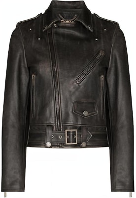 (W) Golden Goose SS22 女士黑色做旧皮革机车夹克 GWP00848P00064790100 Buy (W) Golden Goose SS22 女士黑色做旧皮革机车夹克 GWP00848P00064790100