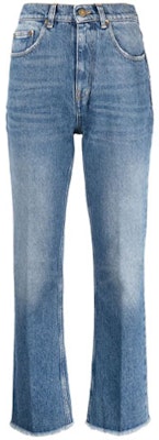 (W) Golden Goose SS22 Jeans Pudar Biru Seluar Denim. GWP00843P00062150100 Order (W) Golden Goose SS22 Jeans Pudar Biru Seluar Denim. GWP00843P00062150100