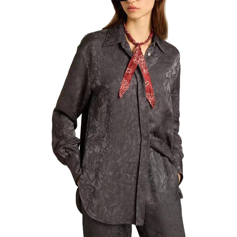 Lookbook (W) Golden Goose SS23 全版印花單排扣襯衫 女款 深藍色 GWP00820P00117750363