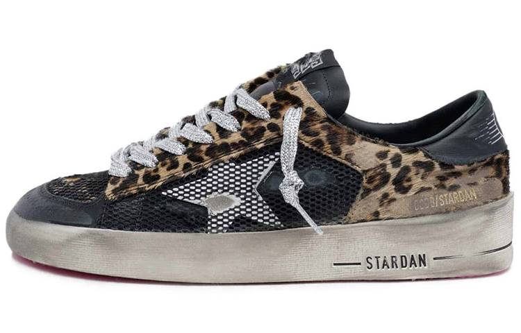 (Women) Golden Goose Stardan 'Black Leopard Distressed' G36WS959.F4