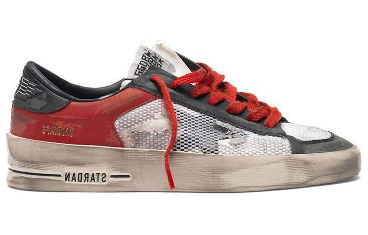 Order (W) Golden Goose Stardan ''Zwart Rood Versleten'' G35WS959.C5