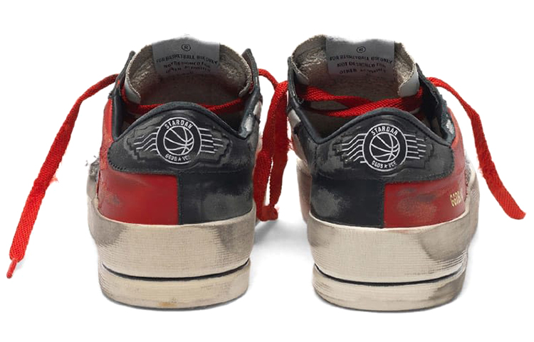 Shop (W) Golden Goose Stardan ''Zwart Rood Versleten'' G35WS959.C5