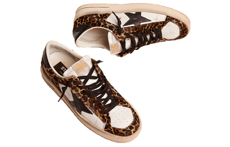 Shop (W) Golden Goose Stardan ''Étoile Usée Léopard Marron'' GWF00128.F002188.80302