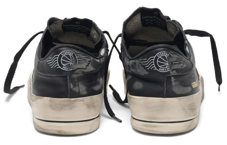 Shop (W) Golden Goose Stardan ''Versleten Zwart Leer'' G35WS959.E3