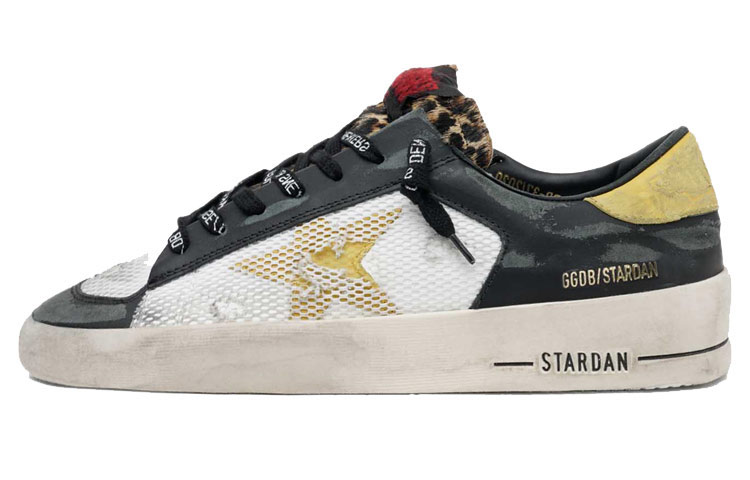 (Women) Golden Goose Stardan 'Distressed Black White' GWF00128.F000562.80469