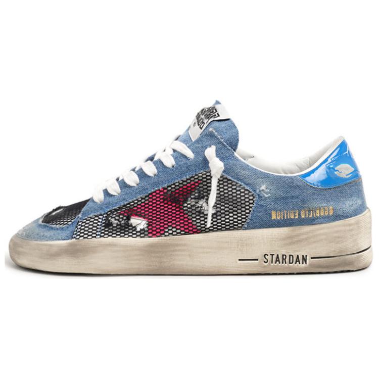 (Women) Golden Goose Stardan 'Distressed Blue Red' GWF00128.F000904.80671