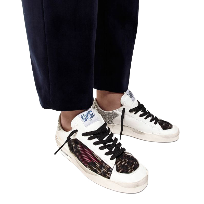 Shop (W) Golden Goose Stardan ''Luipaard Ster Glitter Hak'' G35WS959.C9