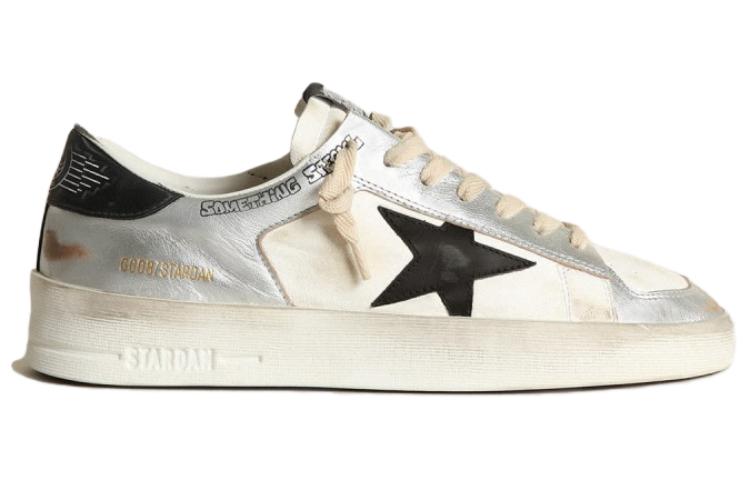 Order Golden Goose Stardan 皮革 圓頭繫帶 低筒 板鞋 女款 銀色