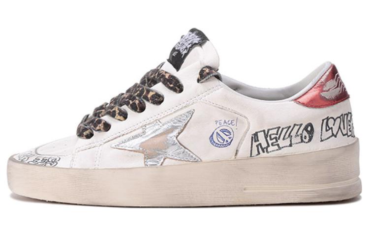 (Women) Golden Goose Stardan 'White Bright Blue Distressed' GWF00128.F002697.10944