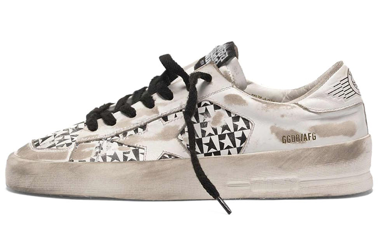 (Women) Golden Goose Stardan 'White Checkerboard Star' G35WS959.E2