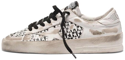 (Women) Golden Goose Stardan 'White Checkerboard Star' G35WS959.E2 (Women) Golden Goose Stardan 'White Checkerboard Star' G35WS959.E2