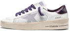 Buy (W) Golden Goose Stardan 'Putih Usang dengan Tumit Metalik Ungu' G35WS959.C3