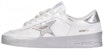 (W) Golden Goose Stardan 'Putih Perak Retro'. GWF00128.F002187.80185