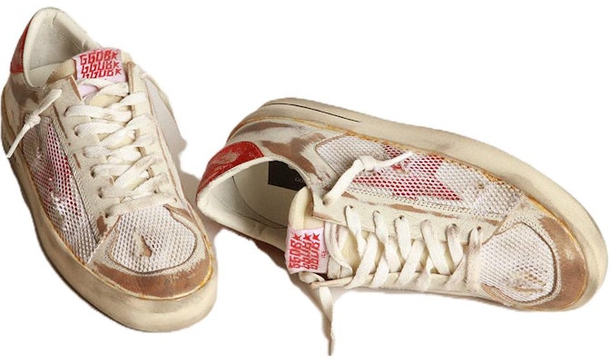 (Women) Golden Goose Stardan Low 'Red Mesh' GWF00128.F003534.10350 Order (Women) Golden Goose Stardan Low 'Red Mesh' GWF00128.F003534.10350