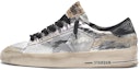 Buy (W) Golden Goose Stardan Ltd 'Putih Hitam Perak dengan Embos Bunga' G35WS959.D7