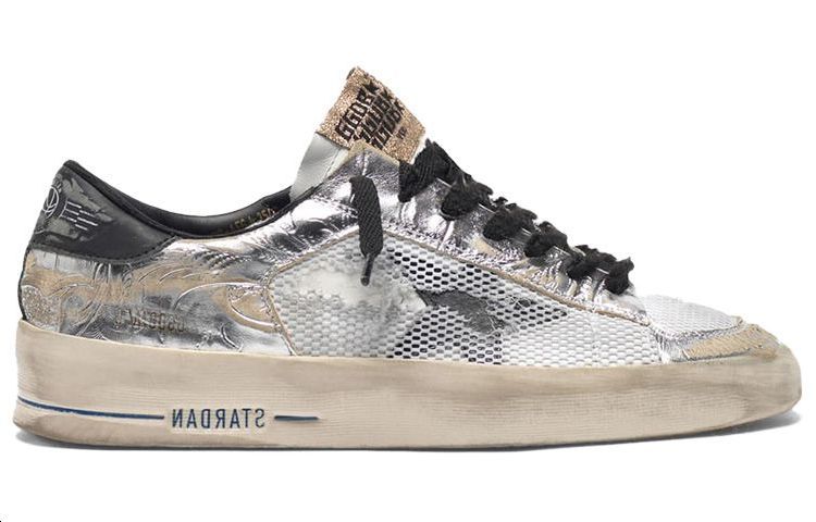 Order (W) Golden Goose Stardan Ltd 'Putih Hitam Perak dengan Embos Bunga' G35WS959.D7