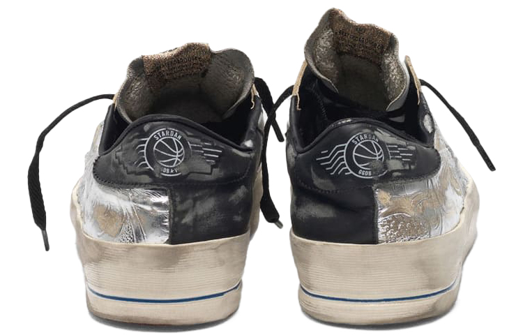 Shop (W) Golden Goose Stardan Ltd ''Argent Blanc Noir avec Motif Floral'' G35WS959.D7