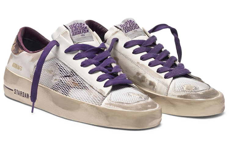 Lookbook (W) Golden Goose Stardan Ltd 'Perak Putih Ungu Emas Distressed' G35WS959.C7