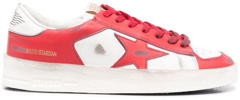 (Women) Golden Goose Stardan White Red GWF00128.F002186.10350 (Women) Golden Goose Stardan White Red GWF00128.F002186.10350