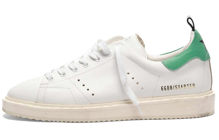 (Women) Golden Goose Starter 'White Green Tail' G35WS631.P7