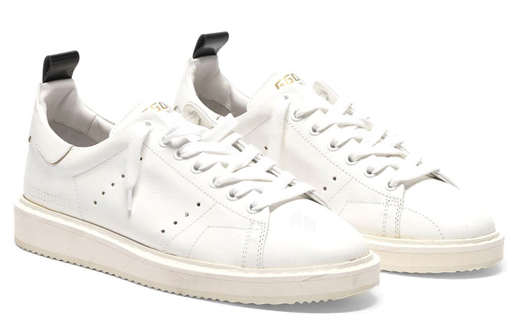 Lookbook (W) 골든구스 스타터 화이트 레더 로우탑 (Golden Goose is a well-known brand, so shortening is okay) GCOWS631.A1