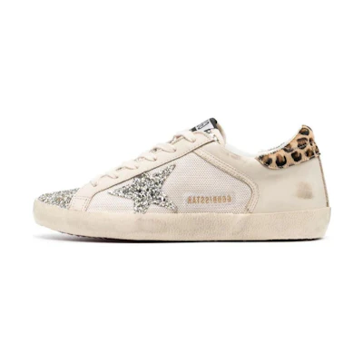 (W) Golden Goose Super-Star 'Beige Calfskin and Fabric'