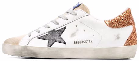 (Women) Golden Goose Super-Star 'Black Glitter Orange Tail' GWF00102.F001575.81140 (Women) Golden Goose Super-Star 'Black Glitter Orange Tail' GWF00102.F001575.81140