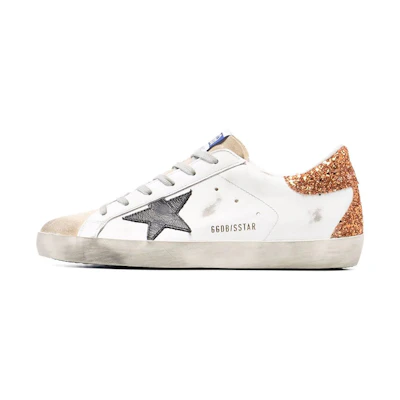 (W) Golden Goose Super-Star 'Black Glitter Orange Tail'