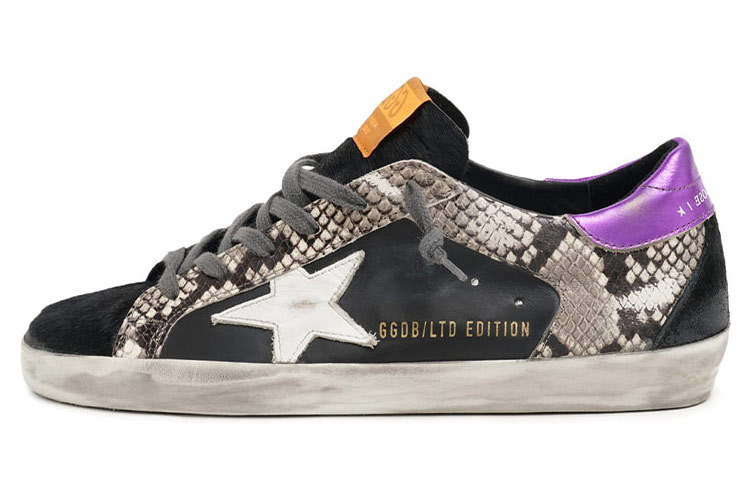 (W) Golden Goose Super-Star 'Black Purple Python'