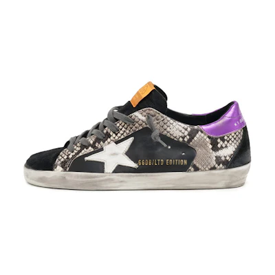 (W) Golden Goose Super-Star 'Black Purple Python'
