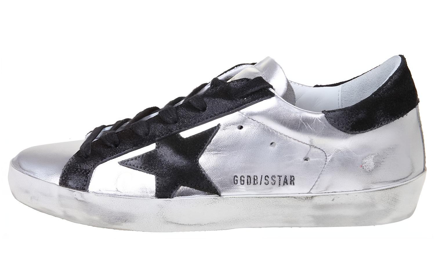 (W) Golden Goose Super-Star 'Black Silver'