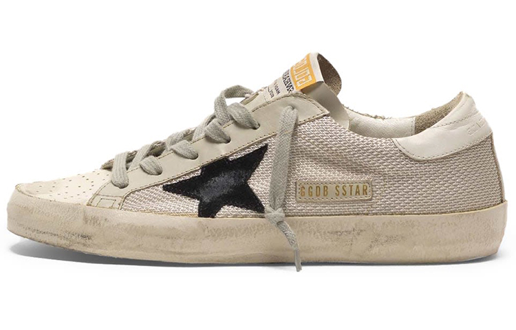 Buy (W) Golden Goose 超级星 '黑星做旧奶油色' GCOWS590.P9